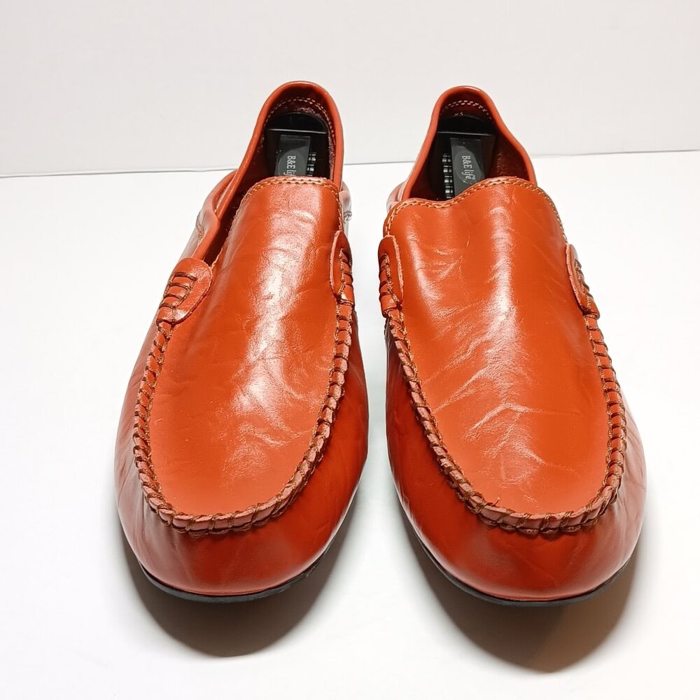 MENS LEATHER LOAFER - SLIP ON DRIVING SHOE MOCCASIN - SIZE 11.5 - BROWN - Picture 3 of 4
